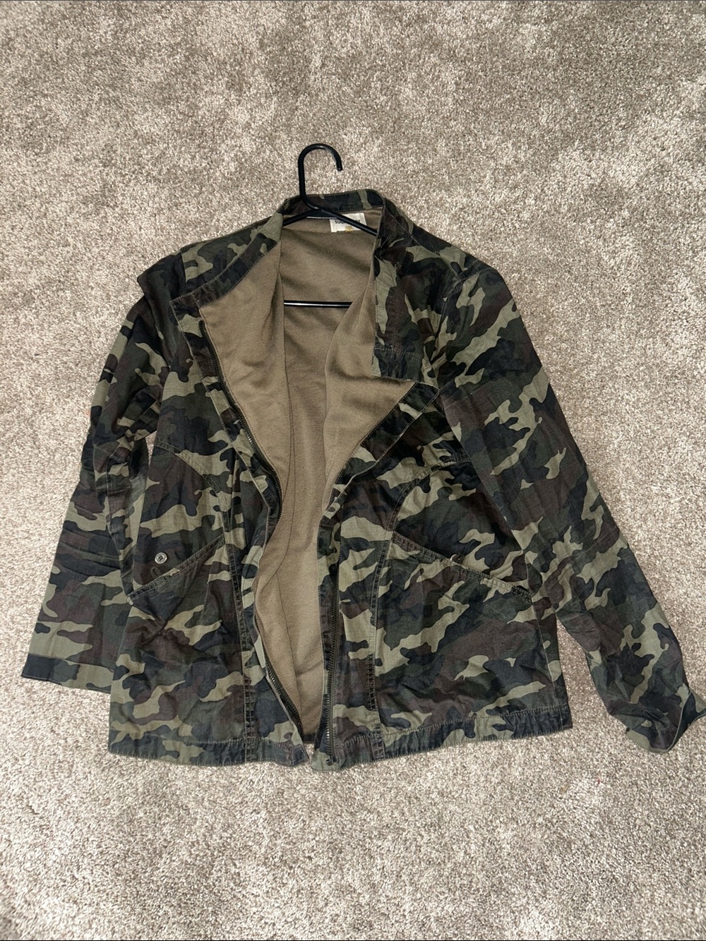 Sugarlips Camo Utility Jacket - Olive & Dark Green